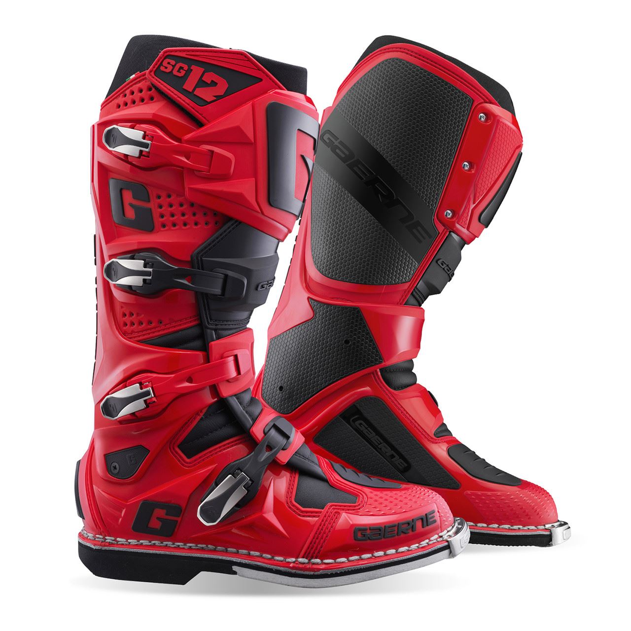 Gaerne SG12 Motocross Boots Red Black